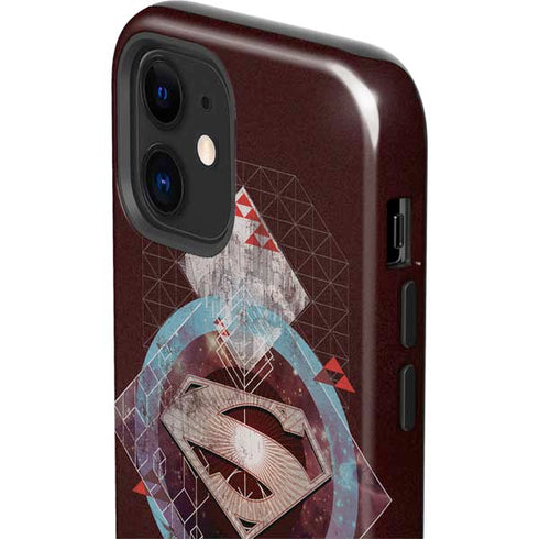 DC Comics Superman Purple Abstract Collage iPhone 12 Mini Impact Case
