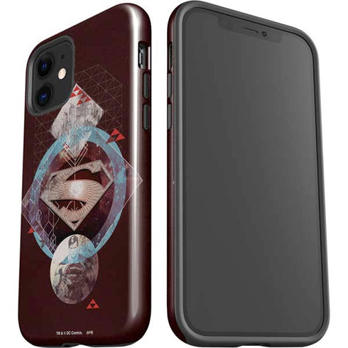 DC Comics Superman Purple Abstract Collage iPhone 12 Mini Impact Case