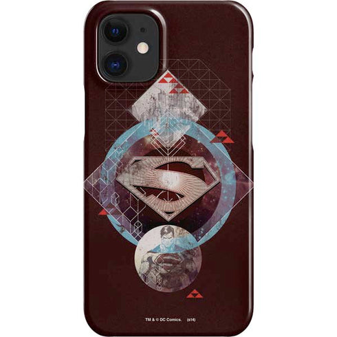 DC Comics Superman Purple Abstract Collage iPhone 12 Mini Lite Case