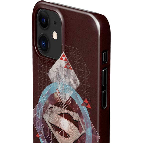 DC Comics Superman Purple Abstract Collage iPhone 12 Mini Lite Case