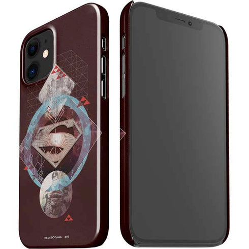 DC Comics Superman Purple Abstract Collage iPhone 12 Mini Lite Case