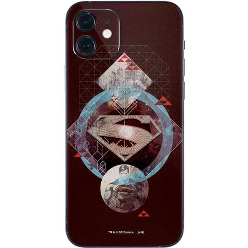 DC Comics Superman Purple Abstract Collage iPhone 12 Mini Skin