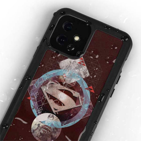 DC Comics Superman Purple Abstract Collage iPhone 12 Mini Waterproof Case