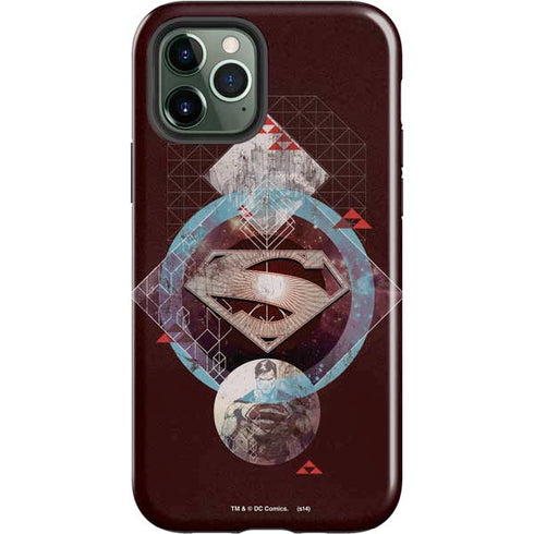 DC Comics Superman Purple Abstract Collage iPhone 12 Pro Impact Case