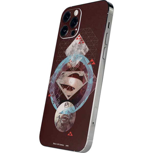 DC Comics Superman Purple Abstract Collage iPhone 12 Pro Max Skin