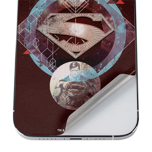 DC Comics Superman Purple Abstract Collage iPhone 12 Pro Max Skin