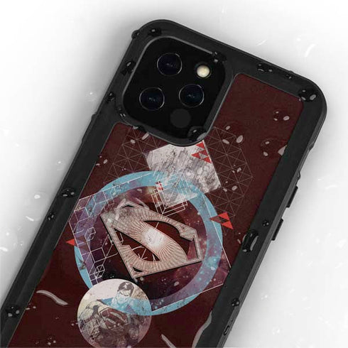 DC Comics Superman Purple Abstract Collage iPhone 12 Pro Max Waterproof Case