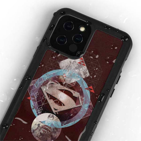DC Comics Superman Purple Abstract Collage iPhone 12 Pro Waterproof Case