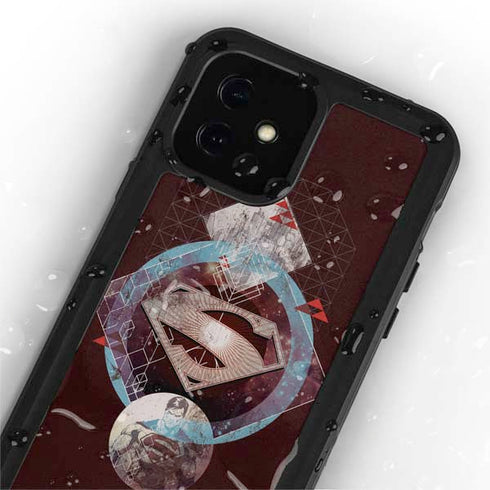 DC Comics Superman Purple Abstract Collage iPhone 12 Waterproof Case