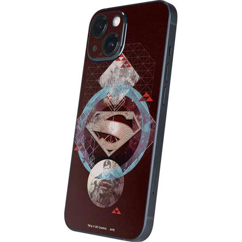 DC Comics Superman Purple Abstract Collage iPhone 13 Mini Skin