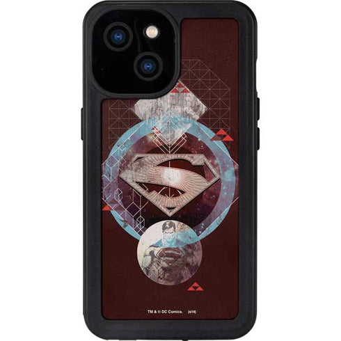 DC Comics Superman Purple Abstract Collage iPhone 13 Mini Waterproof Case