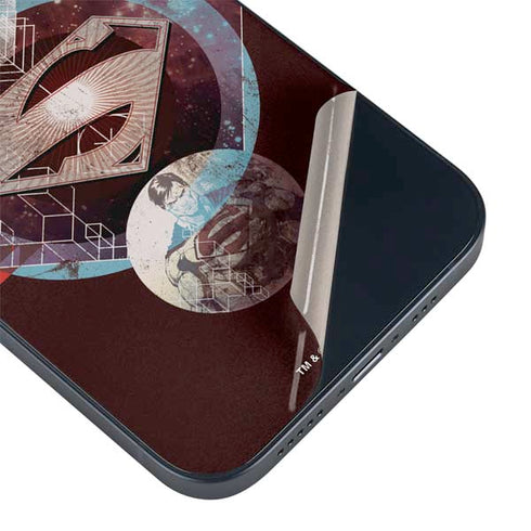 DC Comics Superman Purple Abstract Collage iPhone 13 Skin