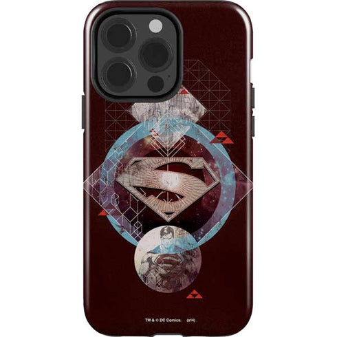 DC Comics Superman Purple Abstract Collage iPhone 15 Pro Impact Case
