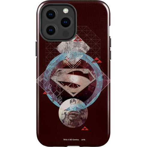 DC Comics Superman Purple Abstract Collage iPhone 15 Pro Max Impact Case