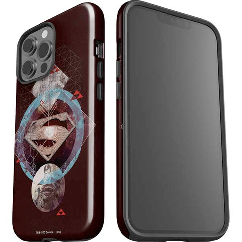 DC Comics Superman Purple Abstract Collage iPhone 15 Pro Max Impact Case