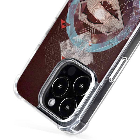 DC Comics Superman Purple Abstract Collage iPhone 15 Pro Max MagSafe Case