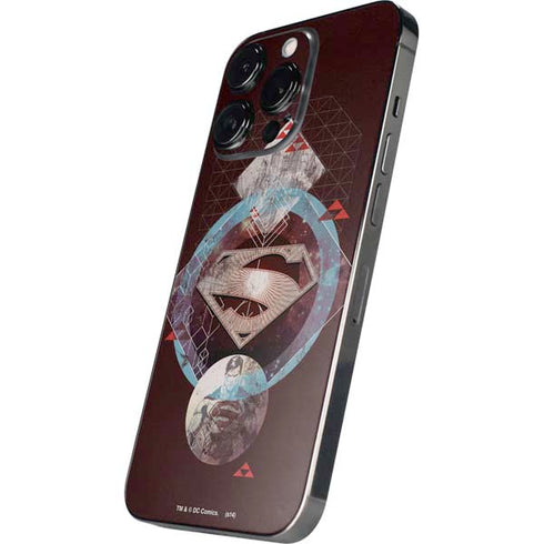 DC Comics Superman Purple Abstract Collage iPhone 14 Pro Max Skin