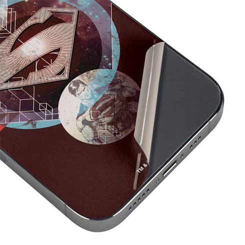 DC Comics Superman Purple Abstract Collage iPhone 14 Pro Max Skin