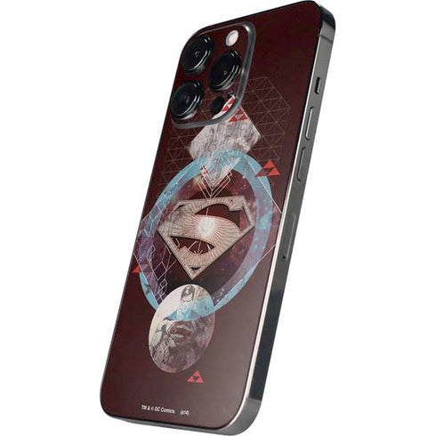 DC Comics Superman Purple Abstract Collage iPhone 14 Pro Skin