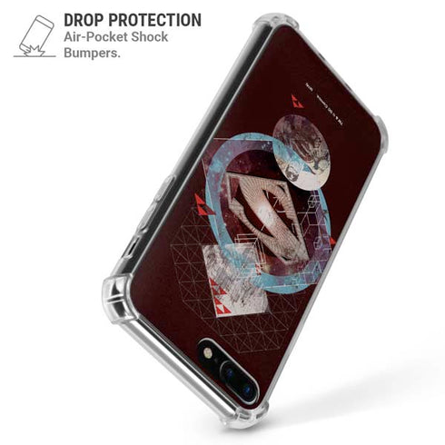 DC Comics Superman Purple Abstract Collage iPhone 7/8 Plus Clear Case