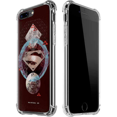 DC Comics Superman Purple Abstract Collage iPhone 7/8 Plus Clear Case
