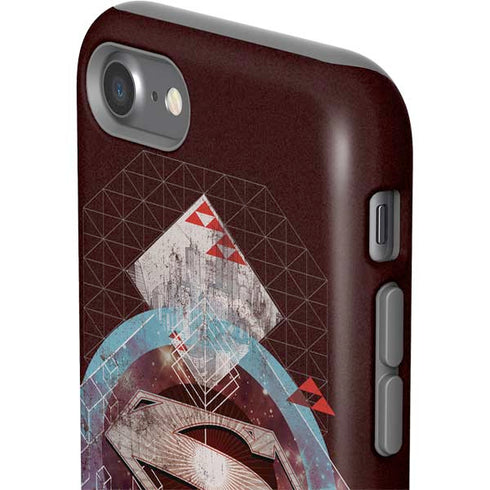 DC Comics Superman Purple Abstract Collage iPhone SE (2nd & 3rd Gen) Pro Case