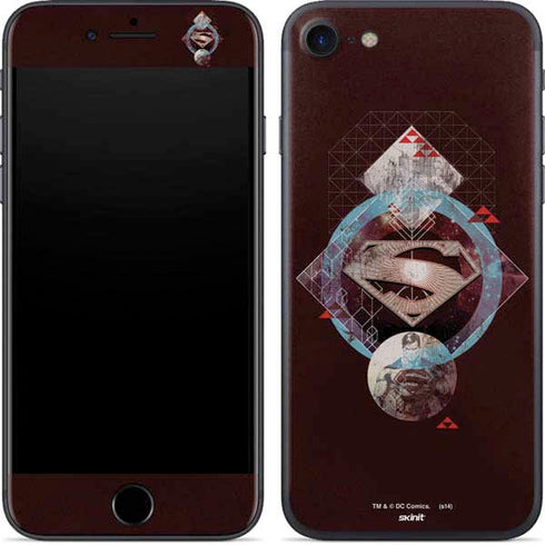DC Comics Superman Purple Abstract Collage iPhone SE (2nd & 3rd Gen) Skin