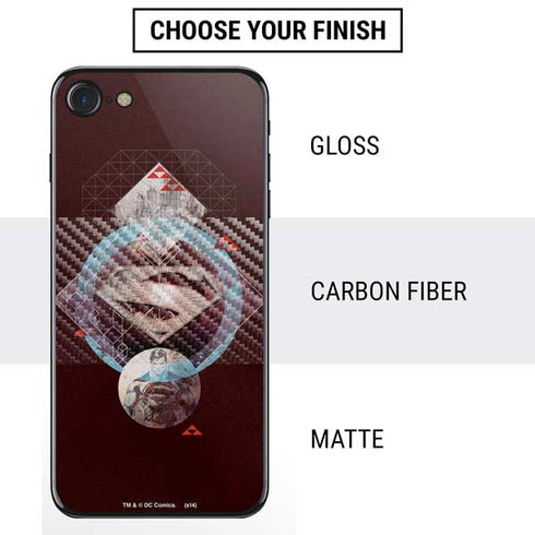 DC Comics Superman Purple Abstract Collage iPhone SE (2nd & 3rd Gen) Skin