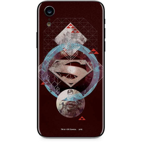 DC Comics Superman Purple Abstract Collage iPhone XR Skin