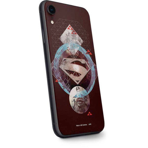 DC Comics Superman Purple Abstract Collage iPhone XR Skin