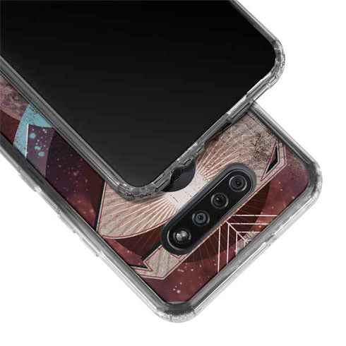 DC Comics Superman Purple Abstract Collage LG K51/Q51 Clear Case