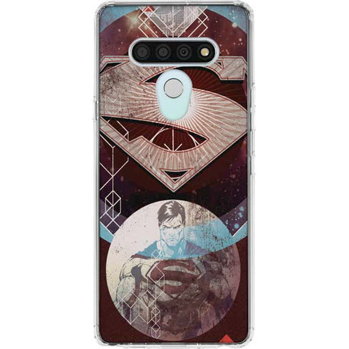 DC Comics Superman Purple Abstract Collage LG Stylo 6 Clear Case