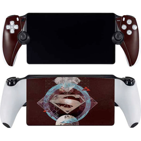 DC Comics Superman Purple Abstract Collage PlayStation Portal Remote Player Skin