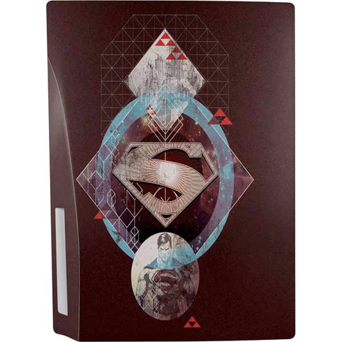 DC Comics Superman Purple Abstract Collage PS5 Console Skin