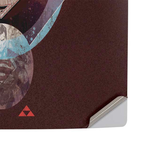 DC Comics Superman Purple Abstract Collage PS5 Slim Digital Edition Console Skin