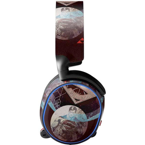 DC Comics Superman Purple Abstract Collage SteelSeries Arctis 3 Skin