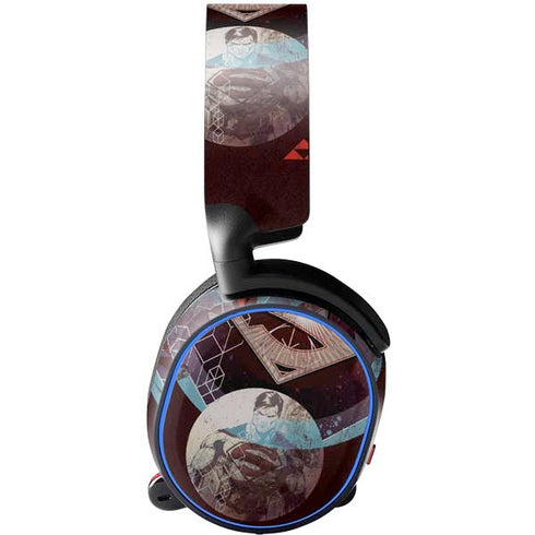 DC Comics Superman Purple Abstract Collage SteelSeries Arctis 5 Skin