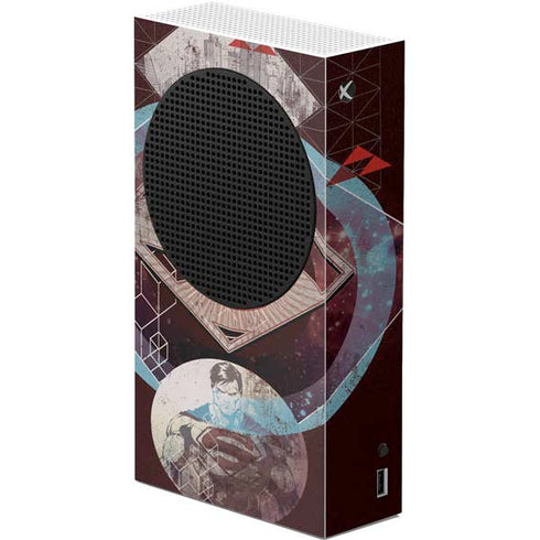 DC Comics Superman Purple Abstract Collage Xbox Series S Console Skin