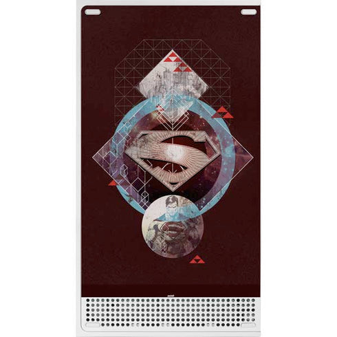 DC Comics Superman Purple Abstract Collage Xbox Series S Console Skin