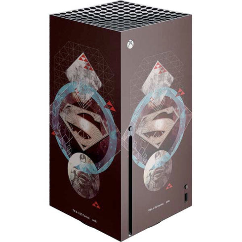 DC Comics Superman Purple Abstract Collage Xbox Series X Console Skin