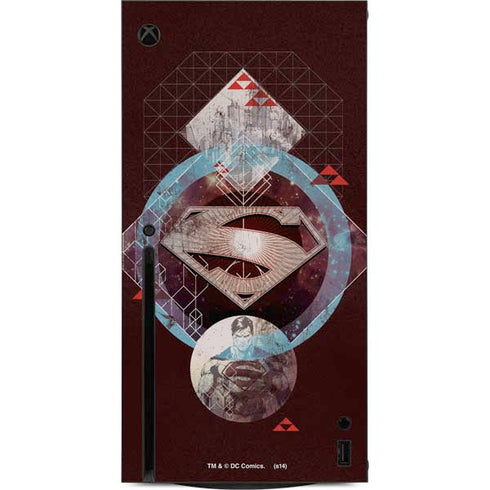 DC Comics Superman Purple Abstract Collage Xbox Series X Console Skin