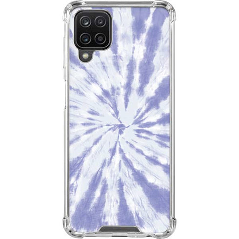 Purple Tie Dye Galaxy A12 Clear Case