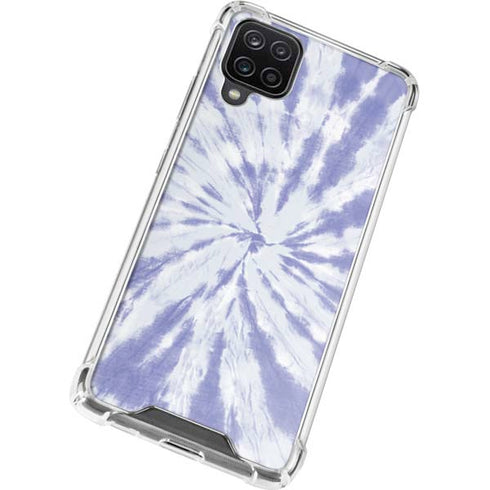 Purple Tie Dye Galaxy A12 Clear Case