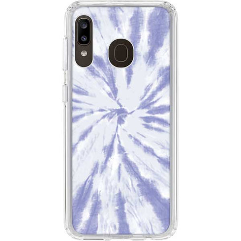 Purple Tie Dye Galaxy A20 Clear Case