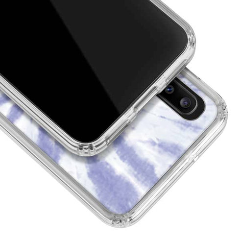 Purple Tie Dye Galaxy A20 Clear Case