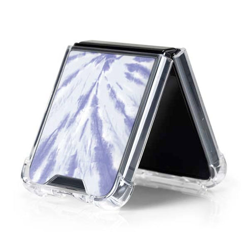 Purple Tie Dye Galaxy Z Flip5 5G Clear Case