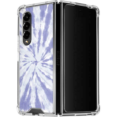 Purple Tie Dye Galaxy Z Fold4 5G Clear Case