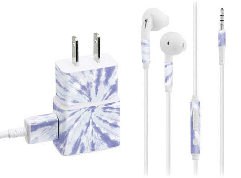 Purple Tie Dye Phone Charger Skin
