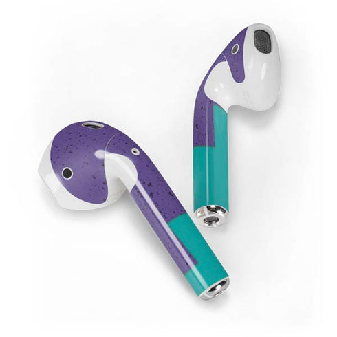 Purple Turquoise Zig Zag Apple AirPods 2 Skin