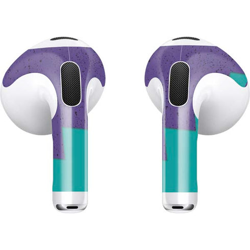 Purple Turquoise Zig Zag Apple AirPods (3rd Gen 2021) Skin
